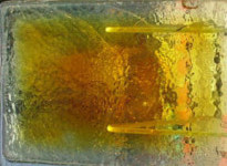 Clear glass with amber tint